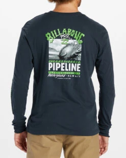 T-shirt Manches Longues Pour Homme Billabong Pipeline Poster - Navy -SeaRide AFFICHE PIPELINE LS 0 271410 1
