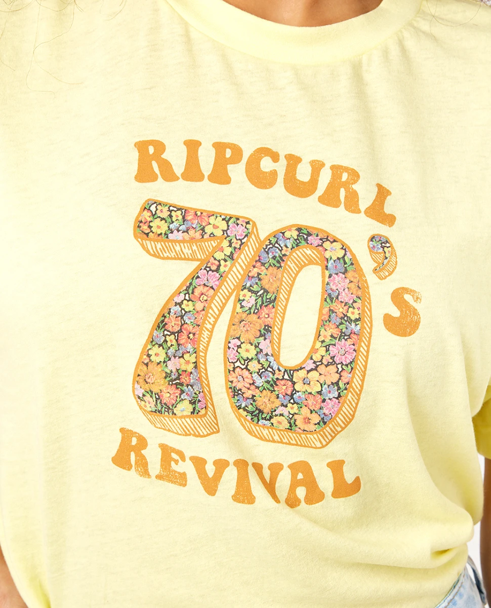 T-shirt à Manches Courtes Ripcurl Afterglow - Light Yellow 4 T-shirt à Manches Courtes Ripcurl Afterglow - Light Yellow – Image 2