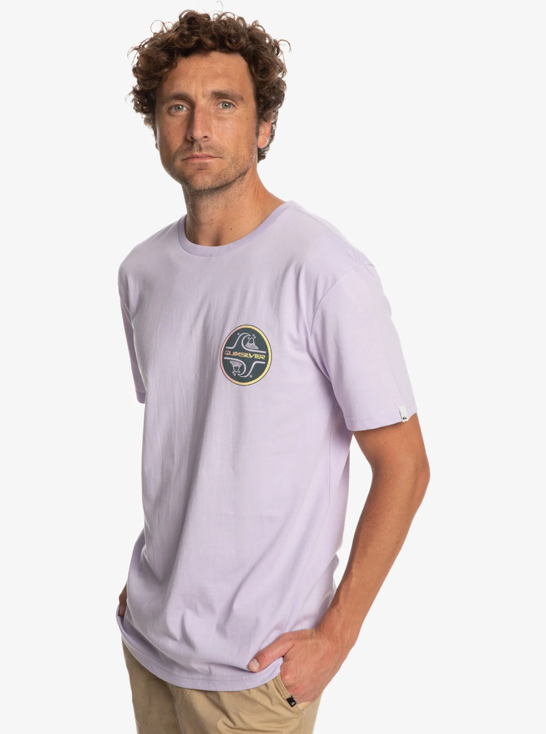 T-shirt Pour Homme Quiksilver Core Bubble - Pastel Lilac 4 T-shirt Pour Homme Quiksilver Core Bubble - Pastel Lilac – Image 2