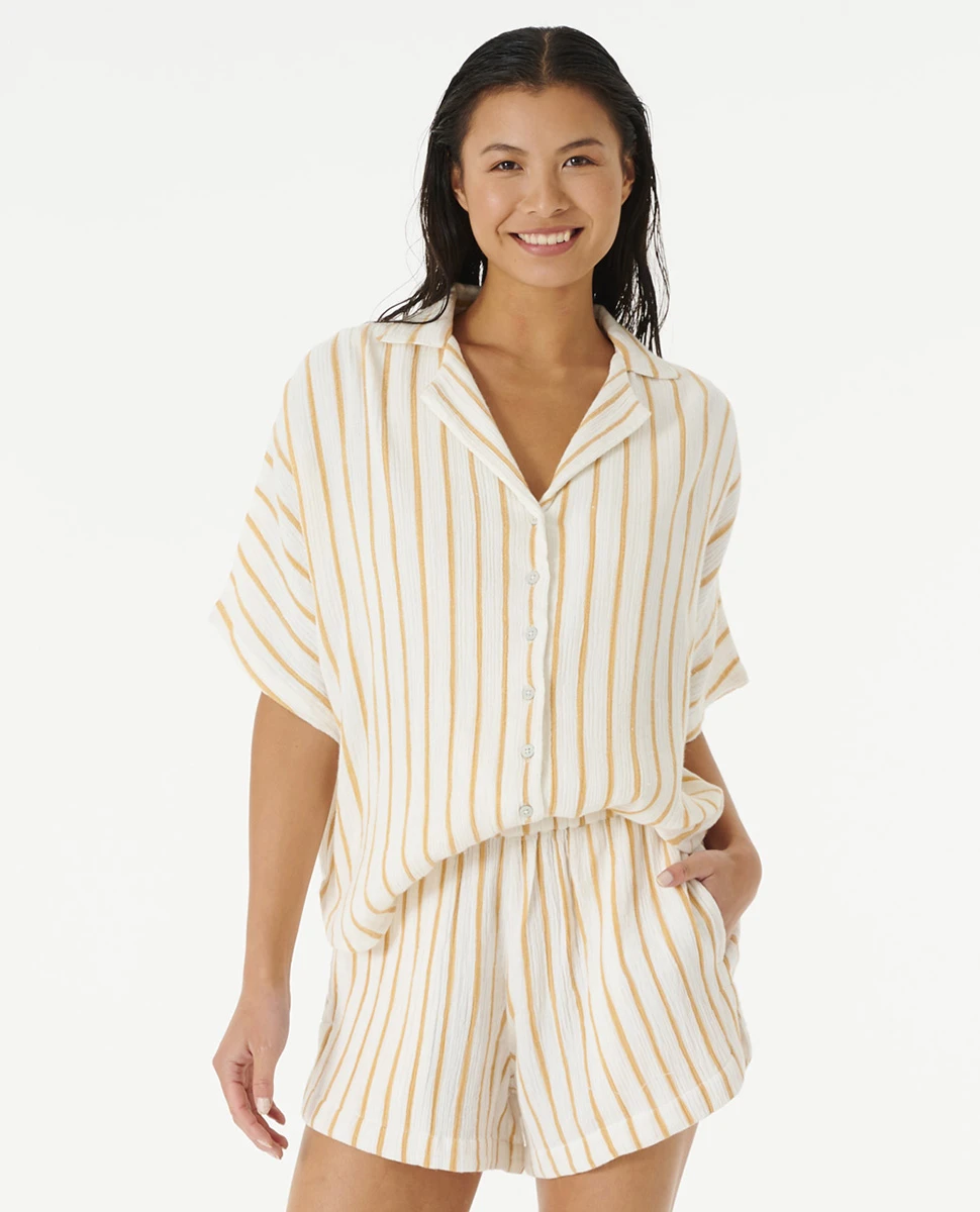Chemise à Manches Coutes Ripcurl Premium Surf Stripe - Gold 3 Chemise à Manches Coutes Ripcurl Premium Surf Stripe - Gold