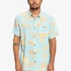 Chemise Manches Courtes Quiksilver Ripped Up - Sky Blue Ripped Up