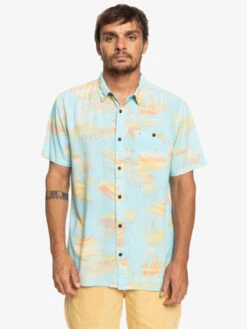 Chemise Manches Courtes Quiksilver Ripped Up - Sky Blue Ripped Up