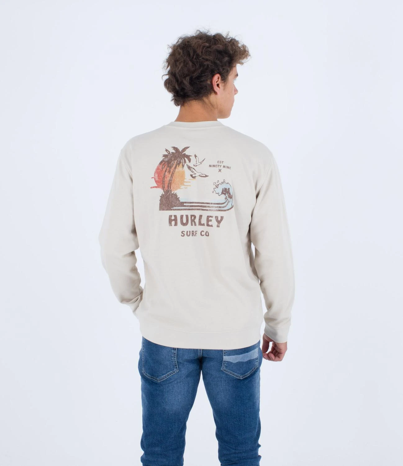 Sweat-shirt Hurley Crew Neck Fairbanks - Bone 5 Sweat-shirt Hurley Crew Neck Fairbanks - Bone – Image 3