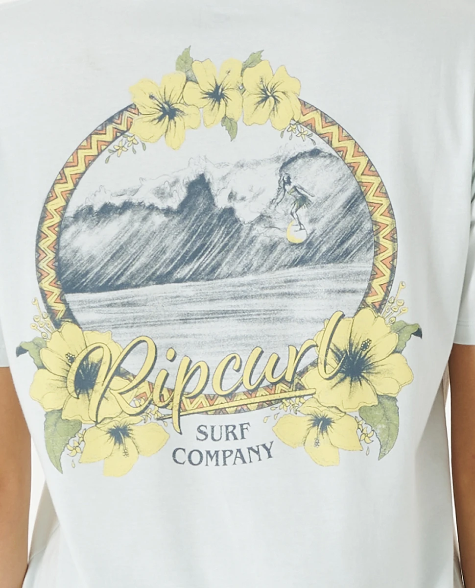 Ripcurl T-shirt à Manches Courtes Rip Curl Hula Surfer Coupe Relax - Light Blue 5 Ripcurl T-shirt à Manches Courtes Rip Curl Hula Surfer Coupe Relax - Light Blue – Image 3