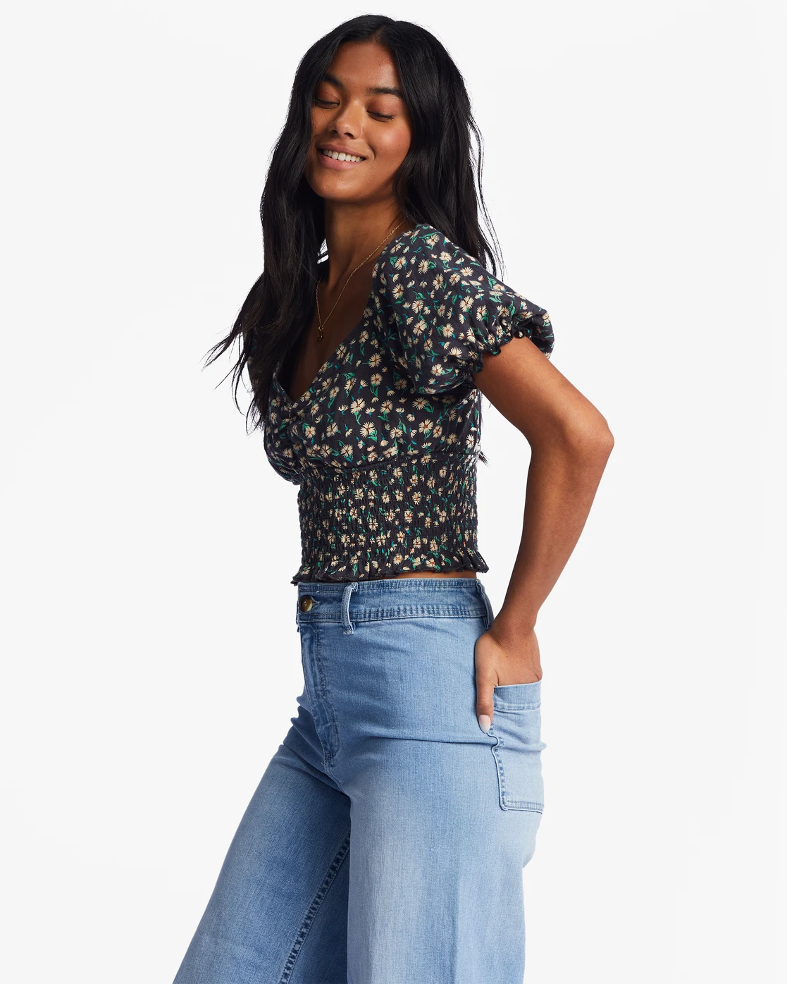 Haut à Manches Bouffantes Billabong LOVE SONG - BLACK PEBBLE 3 Haut à Manches Bouffantes Billabong LOVE SONG - BLACK PEBBLE – Image 2