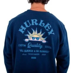 Sweat Hurley No Bummers Summer Fleece Crew - Night Force -SeaRide NO BUMMERS SUMMER FLEECE CREW 0 262550 1