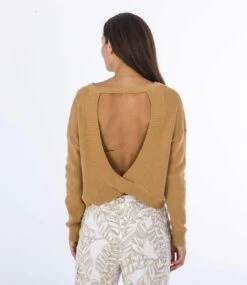 Chandail Hurley Overlap Back - Iced Coffee -SeaRide OVERLAP BACK SWEATER 0 263291 1