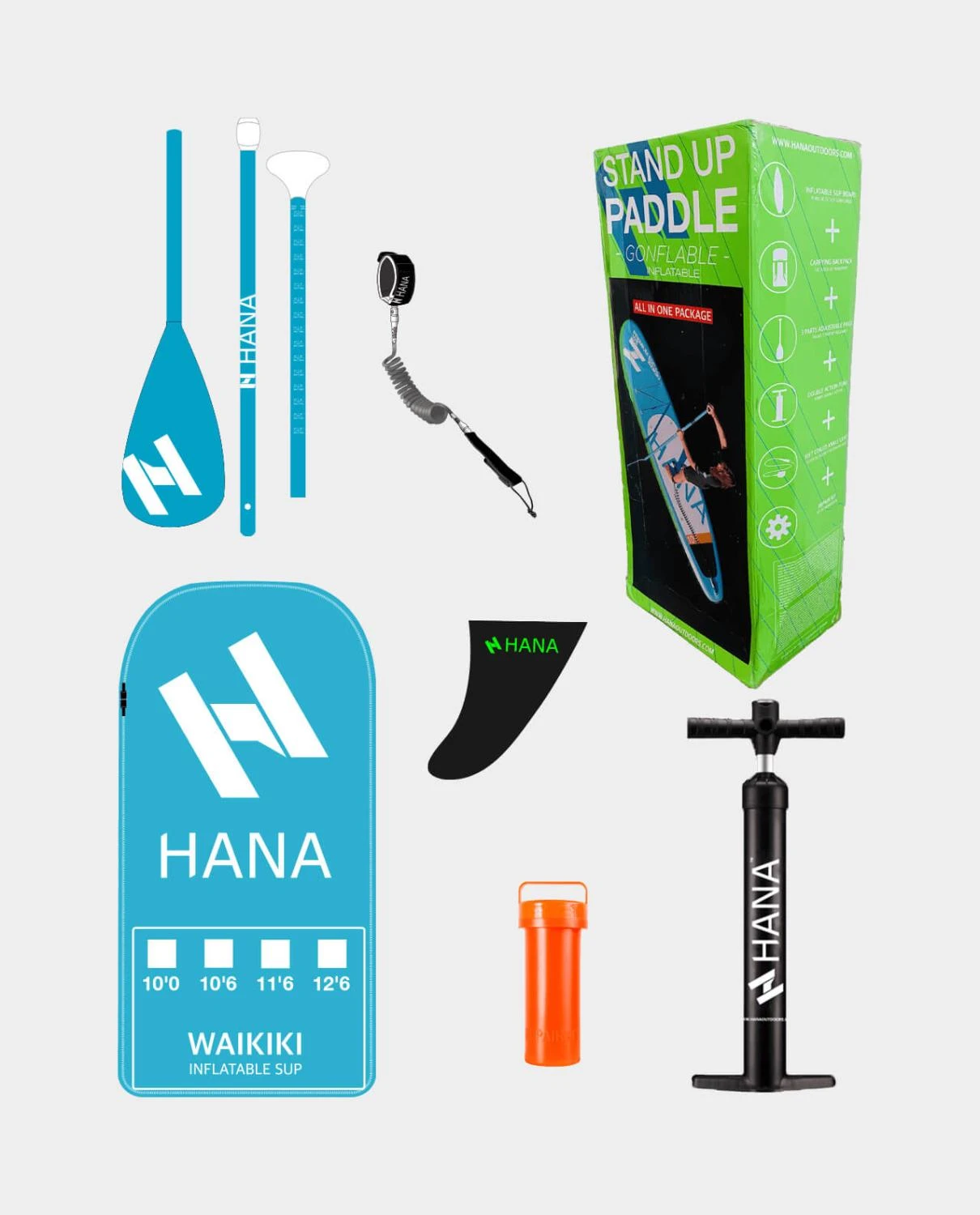 Paddle Gonflable 10’6 HANA Premium | Pack Complet 4 Paddle Gonflable 10’6 HANA Premium | Pack Complet – Image 2