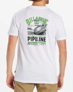 T-shirt Pour Homme Billabong Pipeline Poster - White -SeaRide PIPELINE AFFICHE SS 0 271406 1