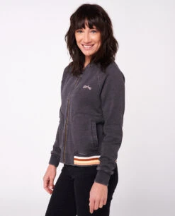 Sweat Ripcurl Playabella Bomber - Washed Black -SeaRide PLAYABELLA BOMBER FLEECE 0 250313