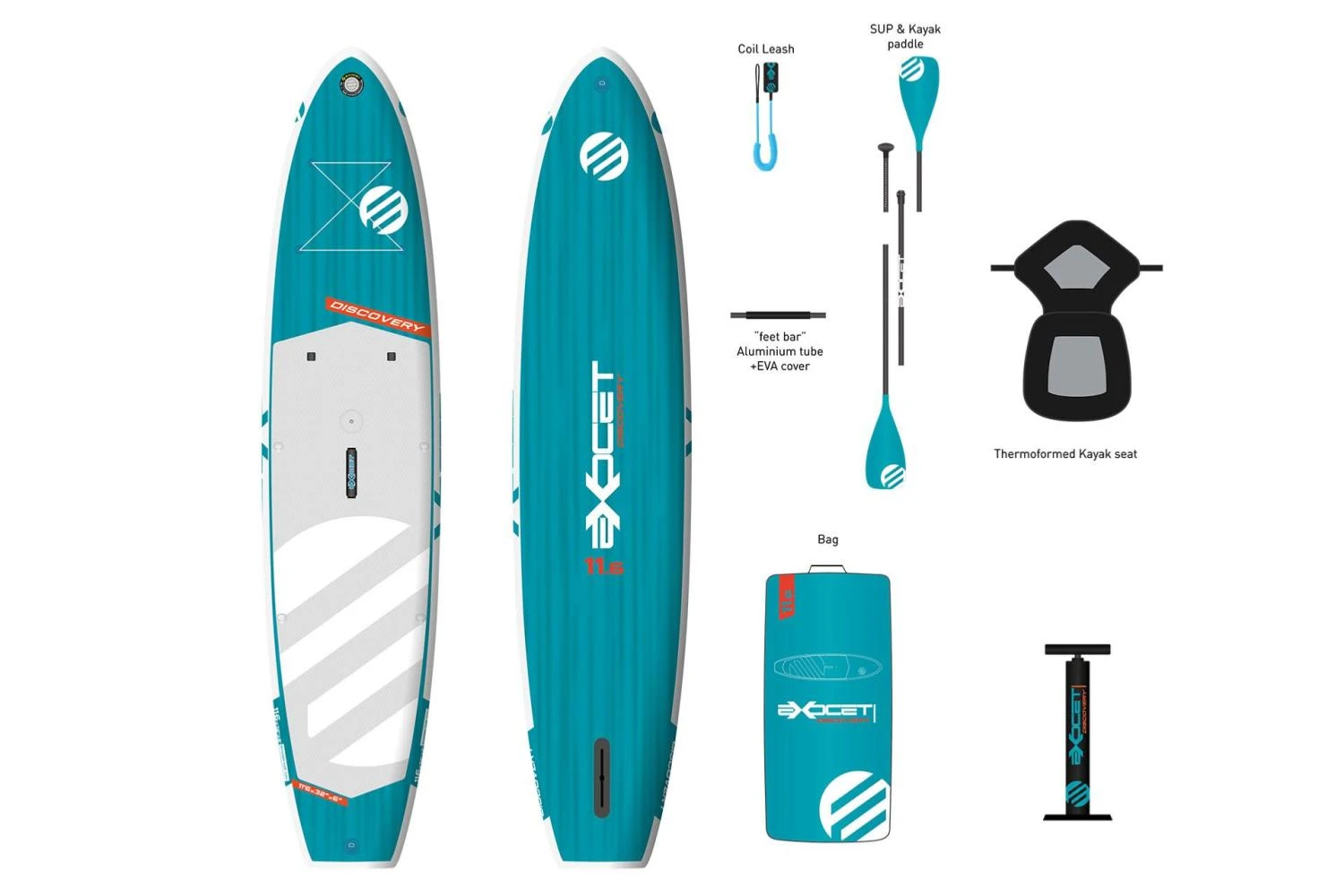 Paddle Exocet Discovery 11'6 Premium Pack 3 Paddle Exocet Discovery 11'6 Premium Pack