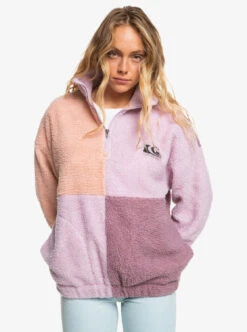 Polaire Demi-zip QUIKSILVER Jumping High - FAIR ORCHID