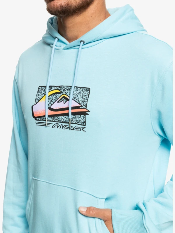 Sweat à Capuche Quiksilver Retro Fade - Sky Blue 4 Sweat à Capuche Quiksilver Retro Fade - Sky Blue – Image 2