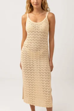Robe Rhythm MARKETTA KNIT MIDI - Cream