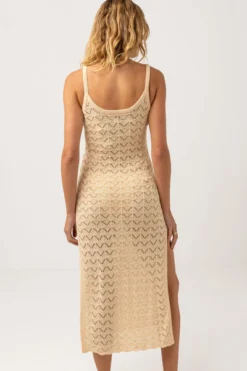 Robe Rhythm MARKETTA KNIT MIDI - Cream -SeaRide Robe Rhythm MARKETTA KNIT MIDI DRESS Cream 0 273824 1