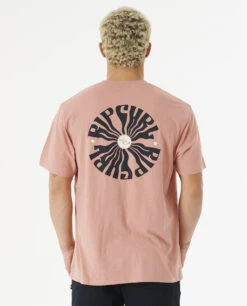 Ripcurl T-shirt à Manches Courtes Rip Curl Salt Water Culture Psyche Circles - Dusty Rose -SeaRide SWC PSYCHE CIRCLES TEE 0 258666 1