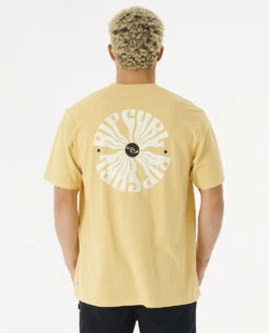 Ripcurl T-shirt à Manches Courtes Rip Curl Salt Water Culture Psyche Circles - Washed Yellow -SeaRide SWC PSYCHE CIRCLES TEE 0 258667 1