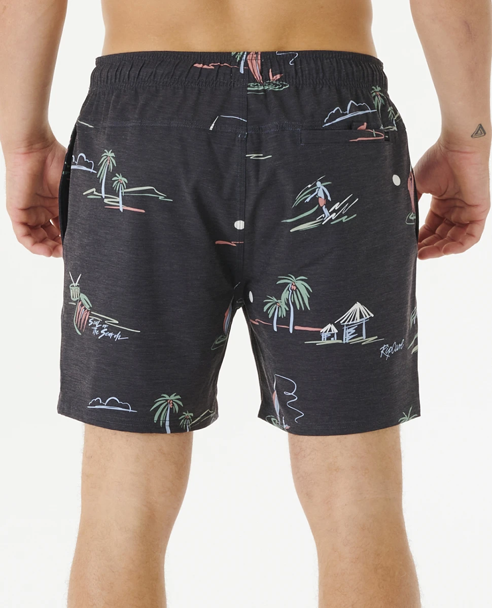 Ripcurl Short De Bain Rip Curl Volley Party Pack 16" - Washed Black 5 Ripcurl Short De Bain Rip Curl Volley Party Pack 16" - Washed Black – Image 3