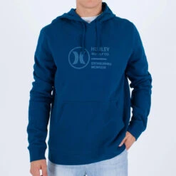 Sweat à Capuche Hurley CUT PULLOVER FLEECE - Poseidon