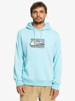 Sweat à Capuche Quiksilver Retro Fade - Sky Blue