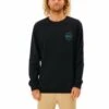 Ripcurl Sweat à Col Rond Rip Curl RE ENTRY CREW - Noir -SeaRide Sweat a col rond Rip curl RE ENTRY CREW Noir 0 256985