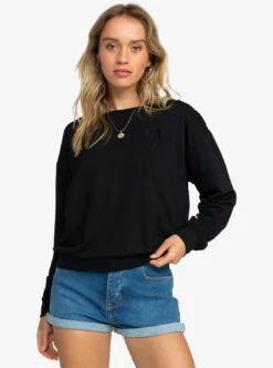 Sweat à Col Rond Roxy SURFING BY MOONLIGHT A - Anthracite