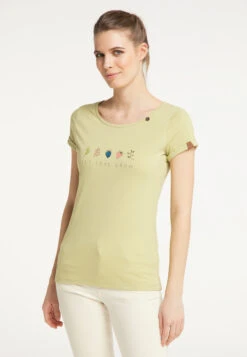 T-Shirt Ragwear FLORAH PRINT ORGANIC - LIGHT GREEN