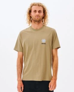Ripcurl T-Shirt Rip Curl Salt Water Culture Psych Stack - Washed Moss