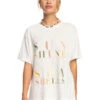 T-shirt Roxy Coupe Boyfriend Oversize Crystal Vision - Snow White -SeaRide T shirt Roxy coupe boyfriend oversize Crystal Vision Sno