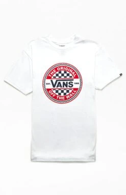 T-shirt VANS CIRCLE CHECKER LS TEE - WHITE