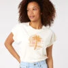 Ripcurl T-shirt à Manches Courtes Rip Curl Bella Palm - Bone