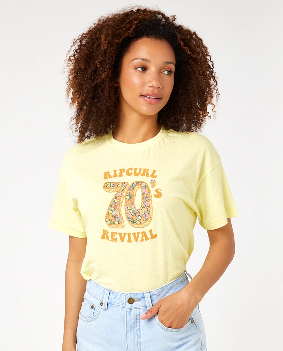 T-shirt à Manches Courtes Ripcurl Afterglow - Light Yellow 3 T-shirt à Manches Courtes Ripcurl Afterglow - Light Yellow