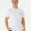 T-shirt à Manches Courtes Ripcurl Surf Revivial Sunset - White