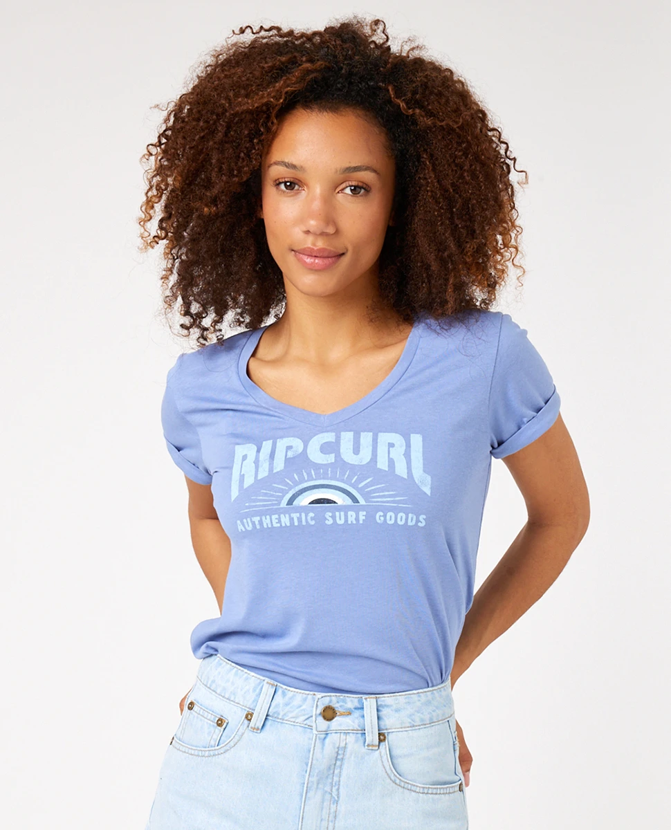 T-shirt à Manches Courtes Col V Ripcurl Daybreak - Blue 3 T-shirt à Manches Courtes Col V Ripcurl Daybreak - Blue