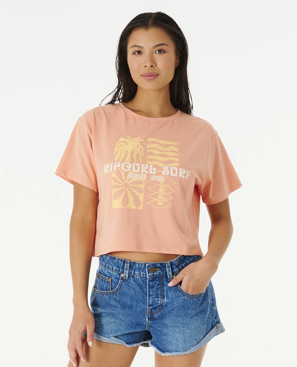 Ripcurl T-shirt Court à Manches Courtes Rip Curl Always Summer - Light Coral 3 Ripcurl T-shirt Court à Manches Courtes Rip Curl Always Summer - Light Coral