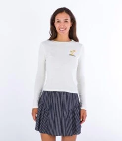 T-shirt Manche Longue Hurley Sna Rib Baby - Marshmallow