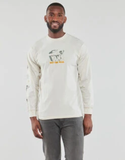 T-shirt Manches Longues Hommes Vans SPACE GREETINGS LS TEE -Blanc