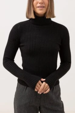 Tricot à Col Roulé Rhythm BROOKLYN ROLL NECK KNIT - Noir