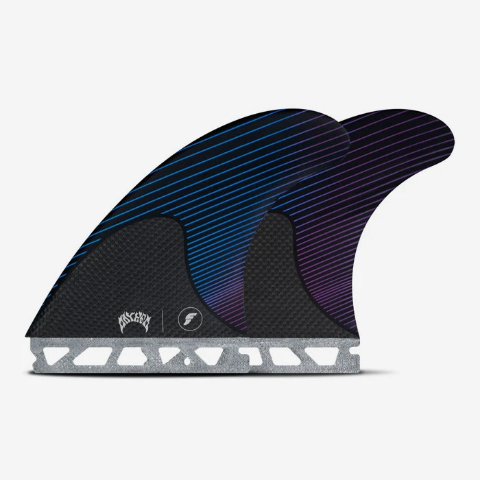 Dérives Thruster FUTURES MAYHEM / LOST - Large RTM Hex Blue / Violet Signature Fins 3 Dérives Thruster FUTURES MAYHEM / LOST - Large RTM Hex Blue / Violet Signature Fins